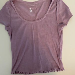 Purple, barely worn, cropped t-shirt